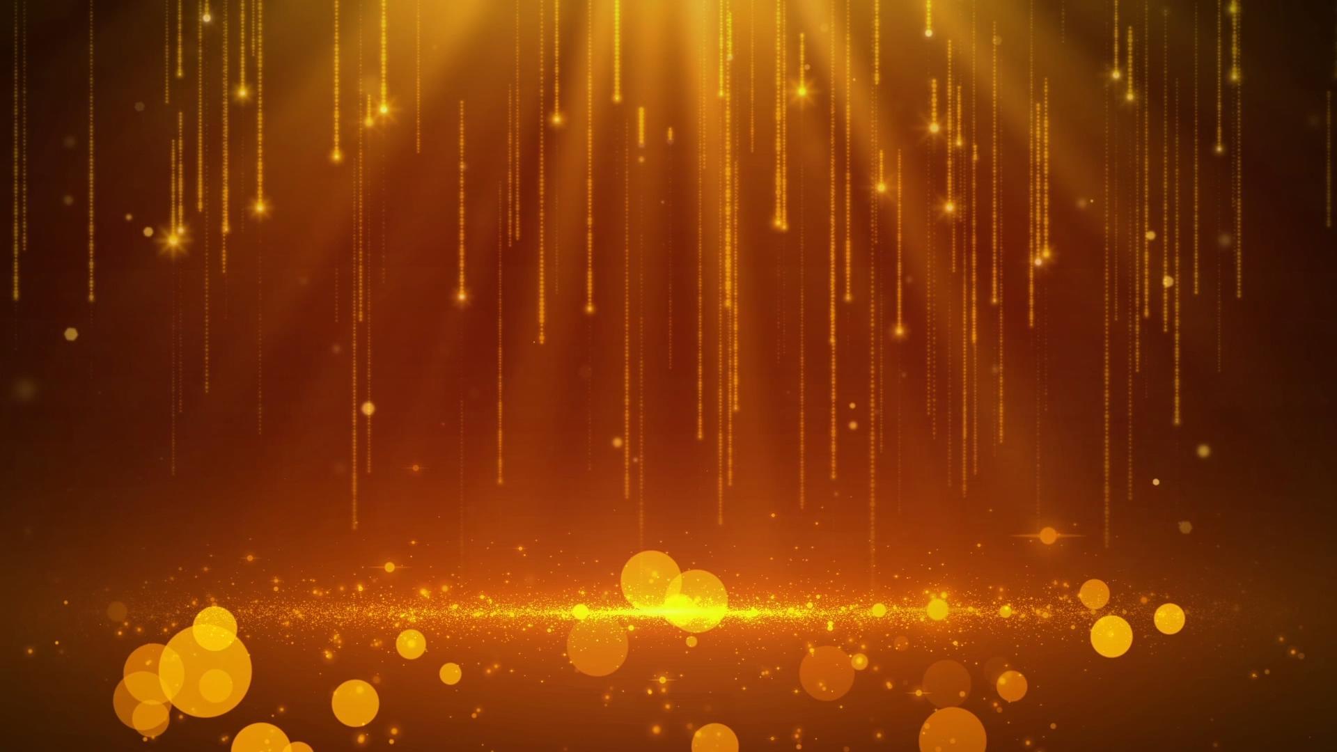 金色粒子光效舞台晚会背景视频的预览图