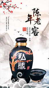 陈年老窖中国传统白酒文化视频海报视频的预览图