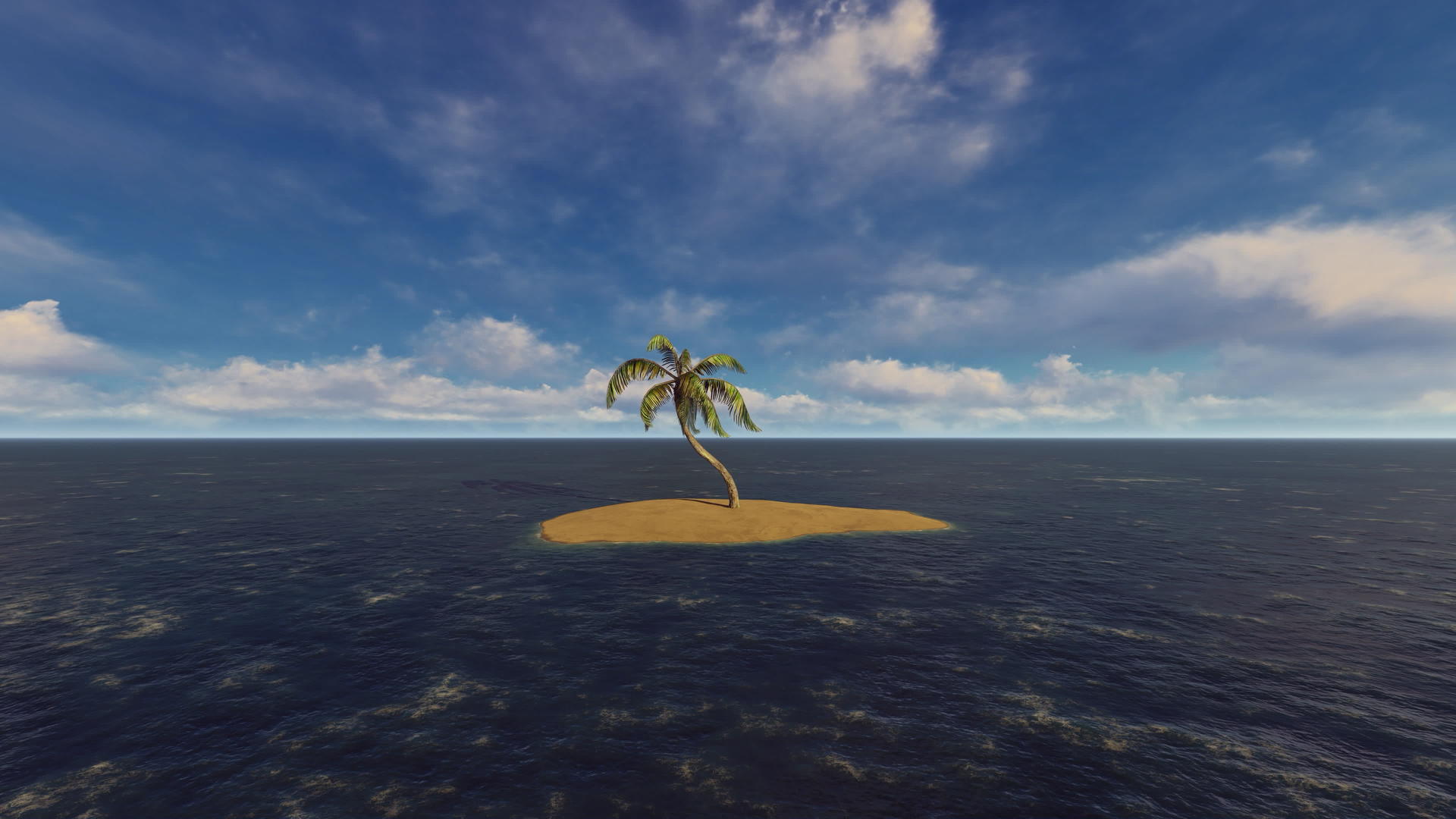 海中岛棕榈树上美丽的天空视频的预览图