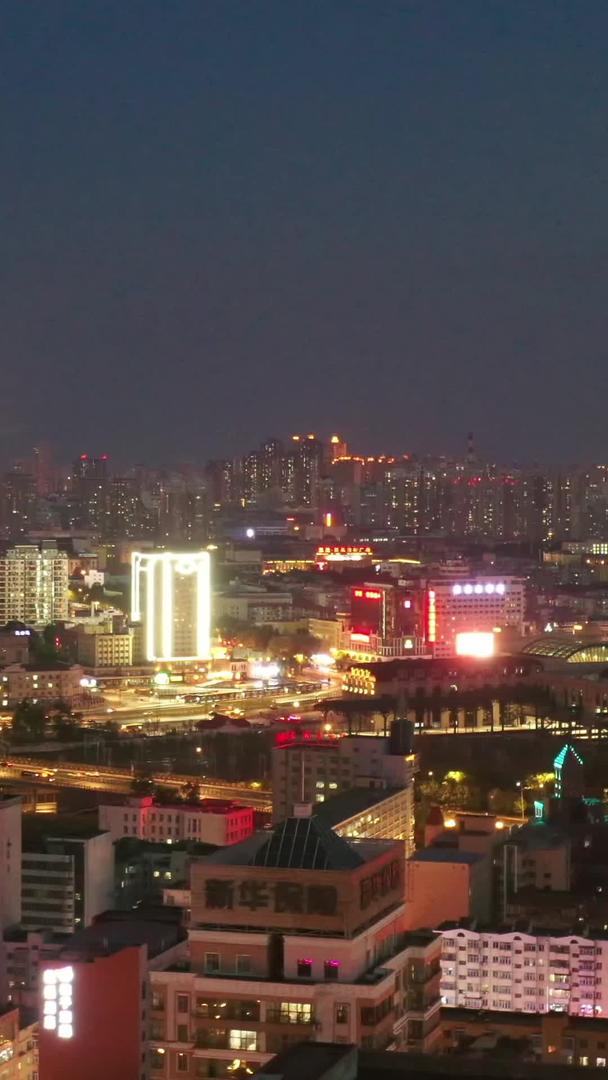 拍摄哈尔滨夜景航拍视频视频的预览图