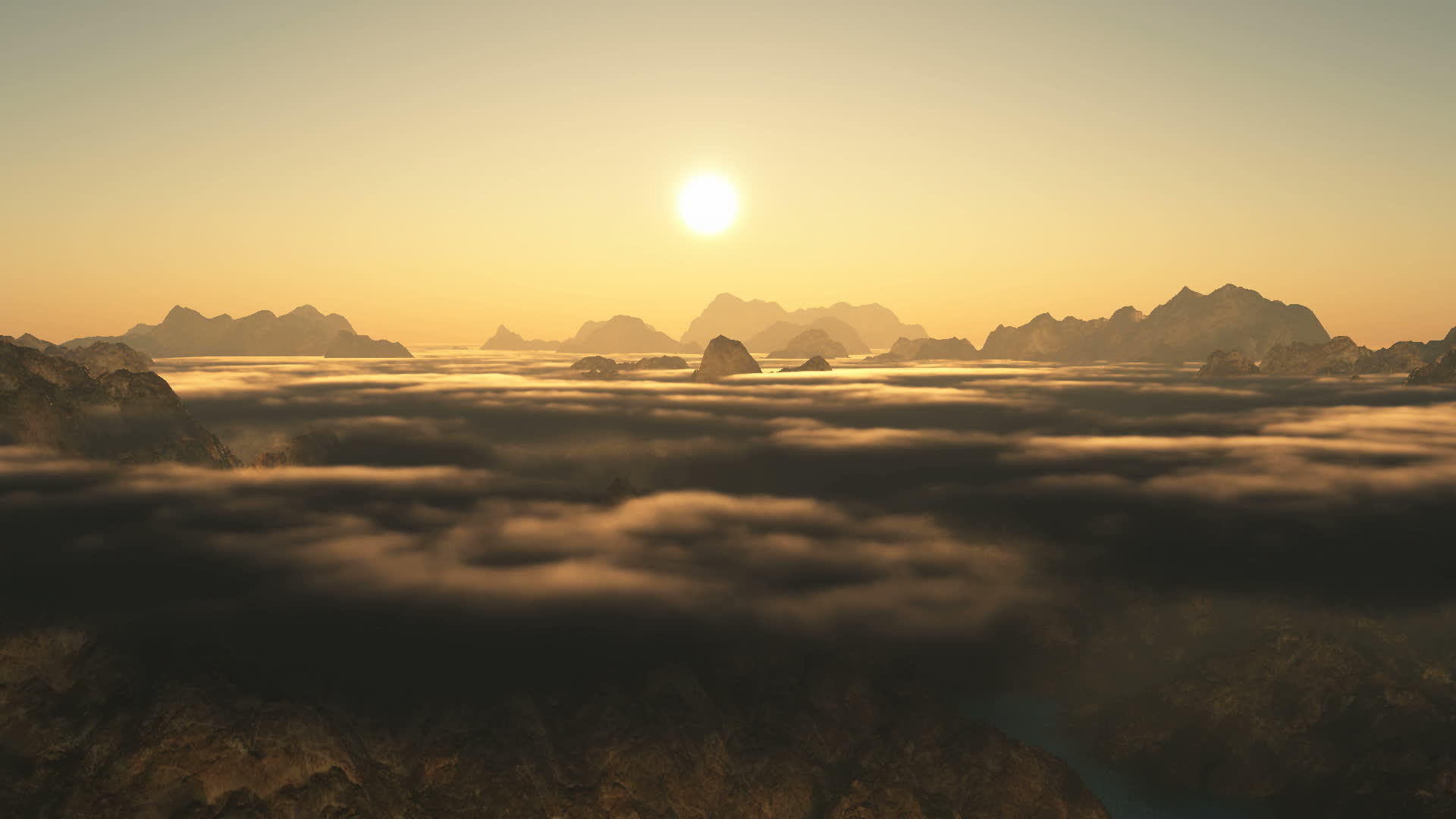云层上的日落视频的预览图