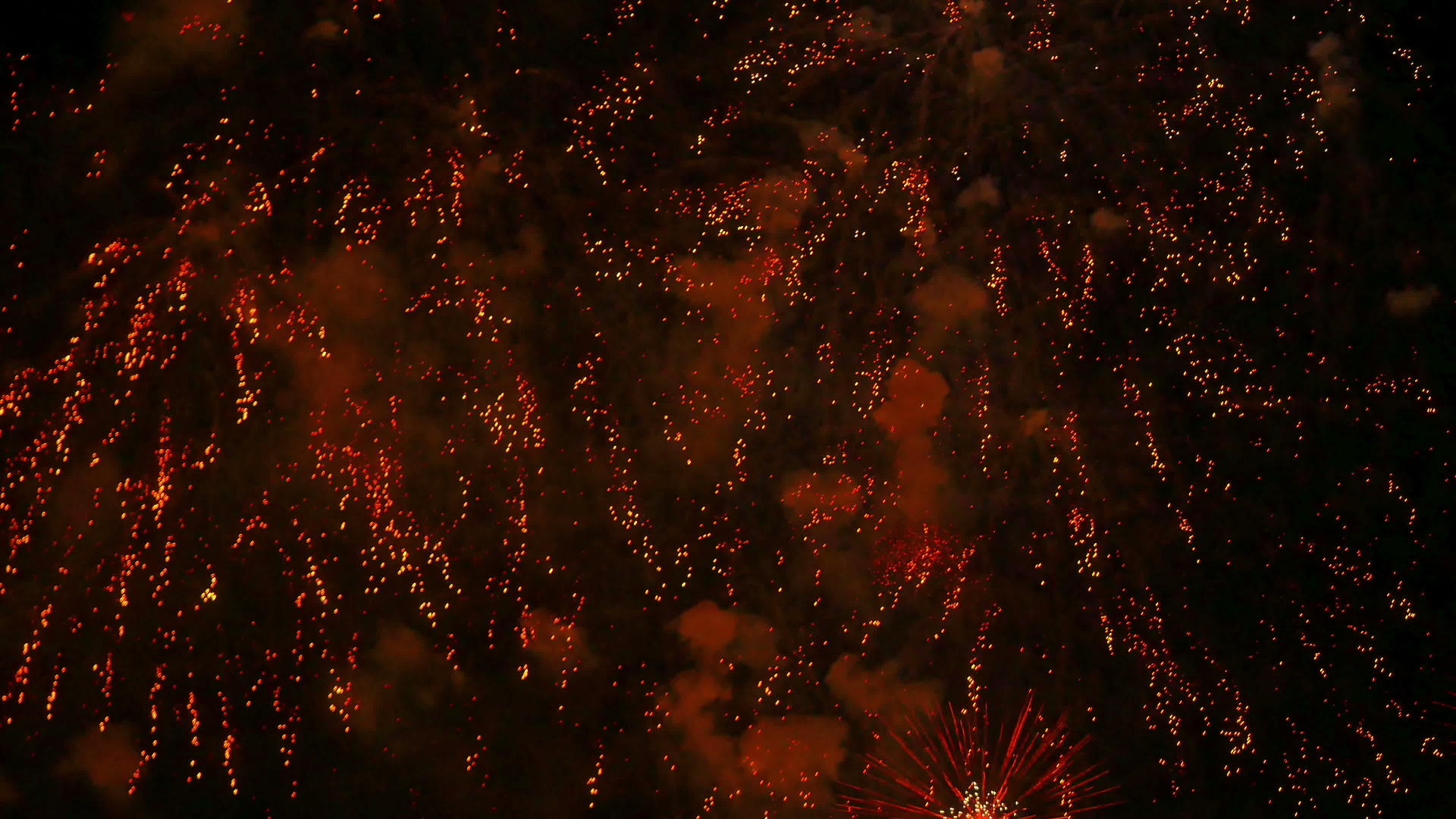 假日之夜彩色烟花展示视频的预览图