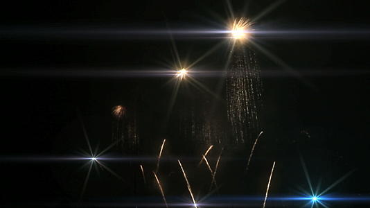 假日之夜彩色烟花展示视频的预览图