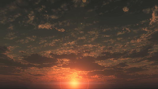 清晨的日出天空三升视频的预览图