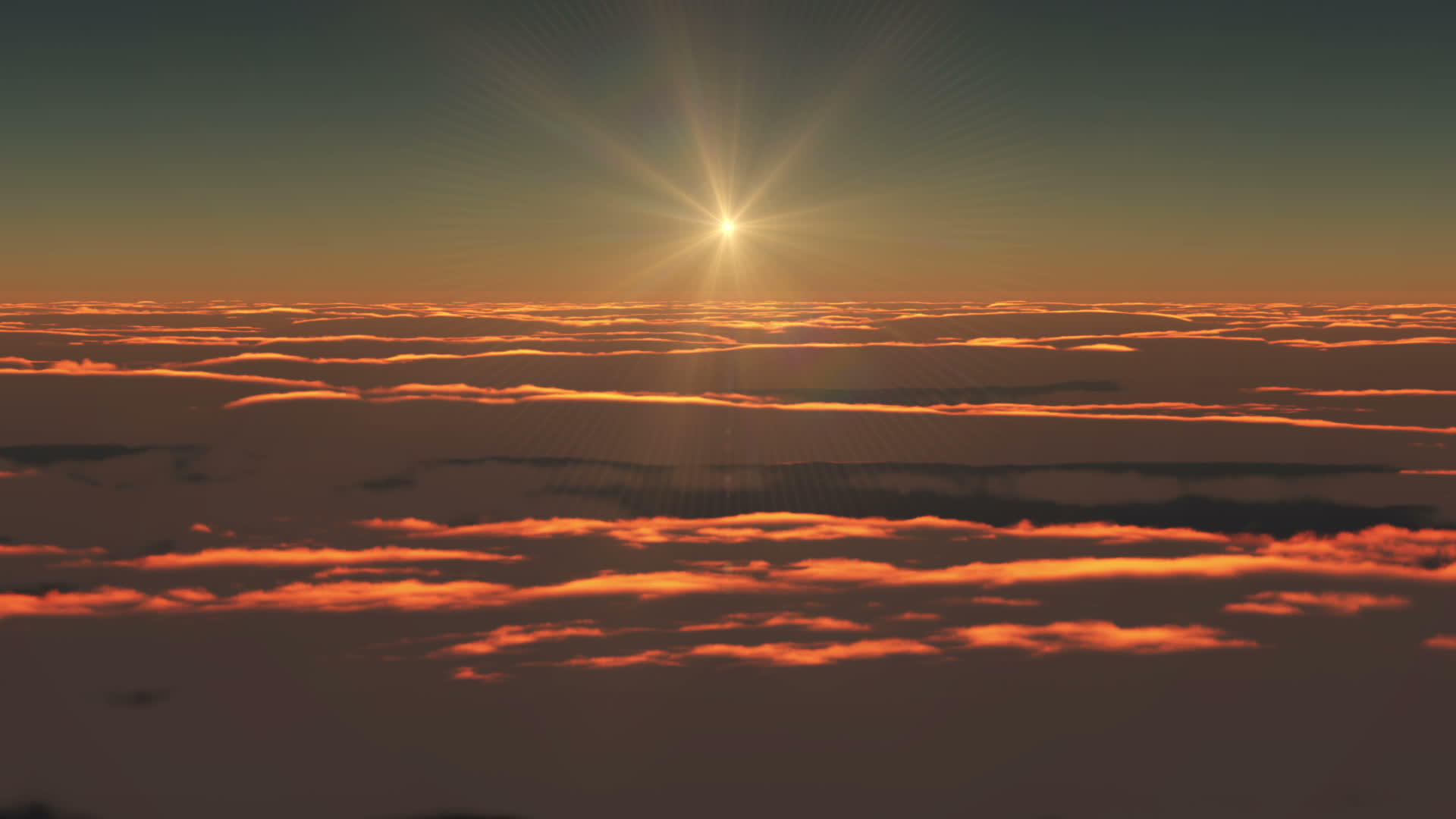 日出时在云上飞行视频的预览图