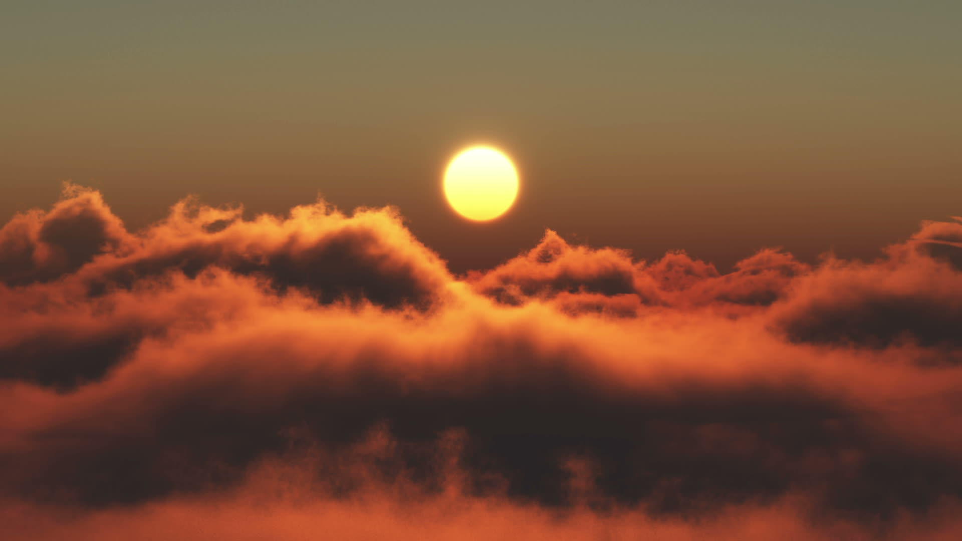 日落在云端飞翔视频的预览图