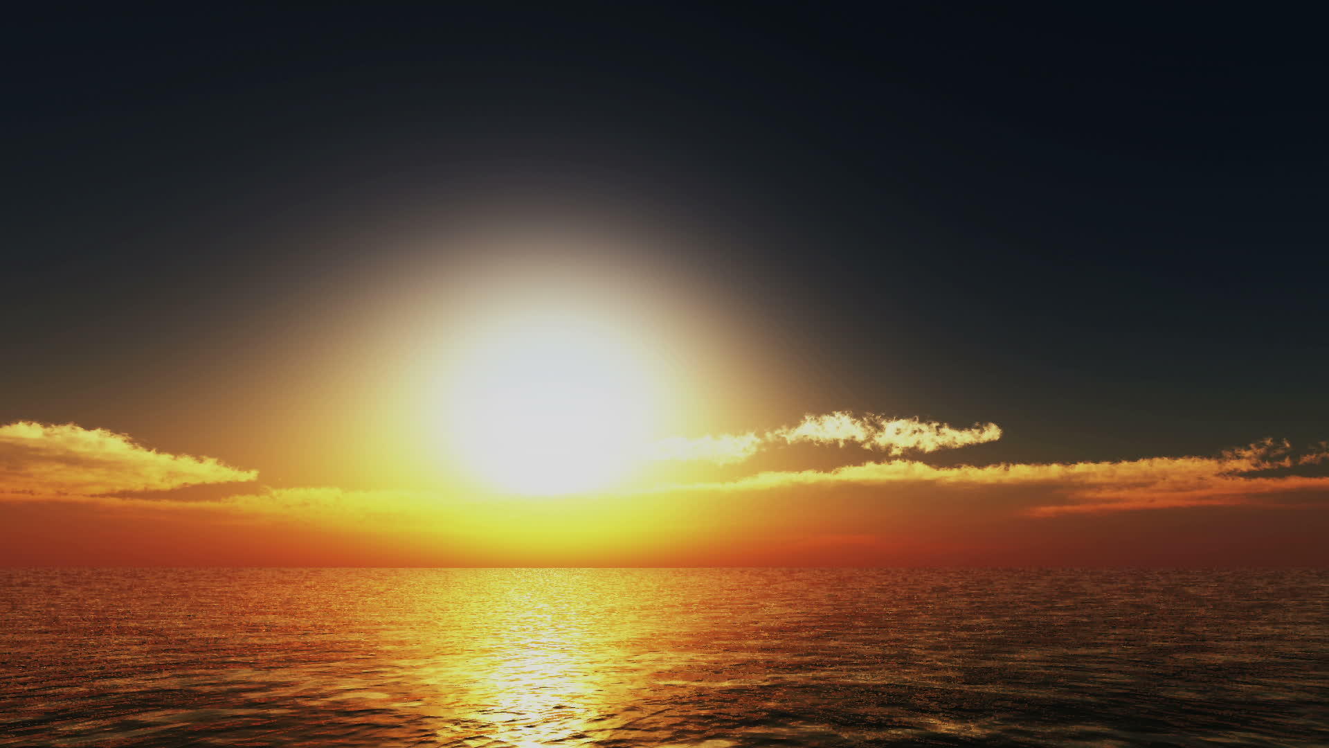 黄金太阳落在海面上视频的预览图