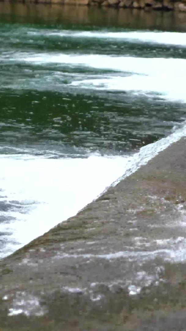 河中坝水流景色视频的预览图