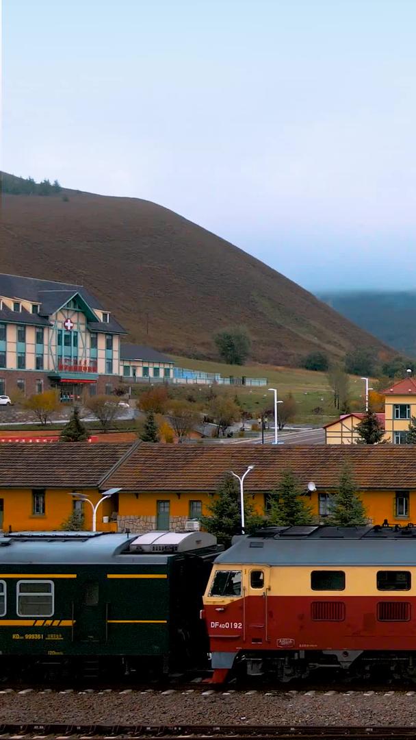 阿尔山北欧俄式建筑火车站视频的预览图