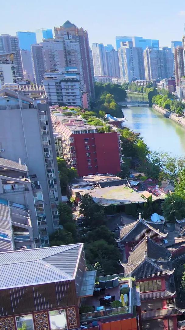 成都安顺廊桥城市航拍地标视频的预览图
