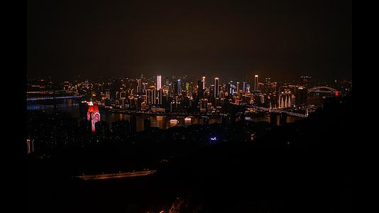 重庆黄桷垭老街延时夜景视频的预览图