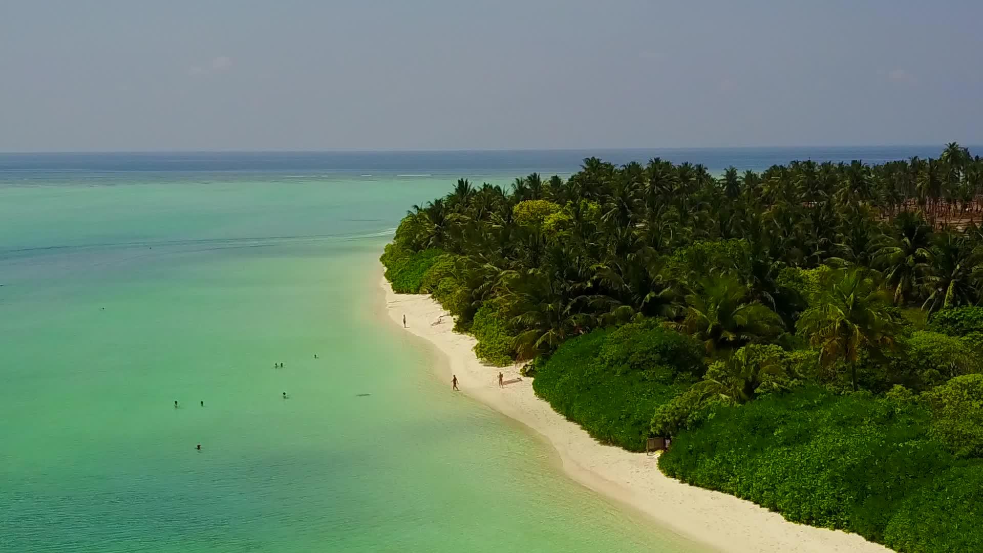 空中无人驾驶以浅水和白沙为背景放松海岸海滩冒险视频的预览图