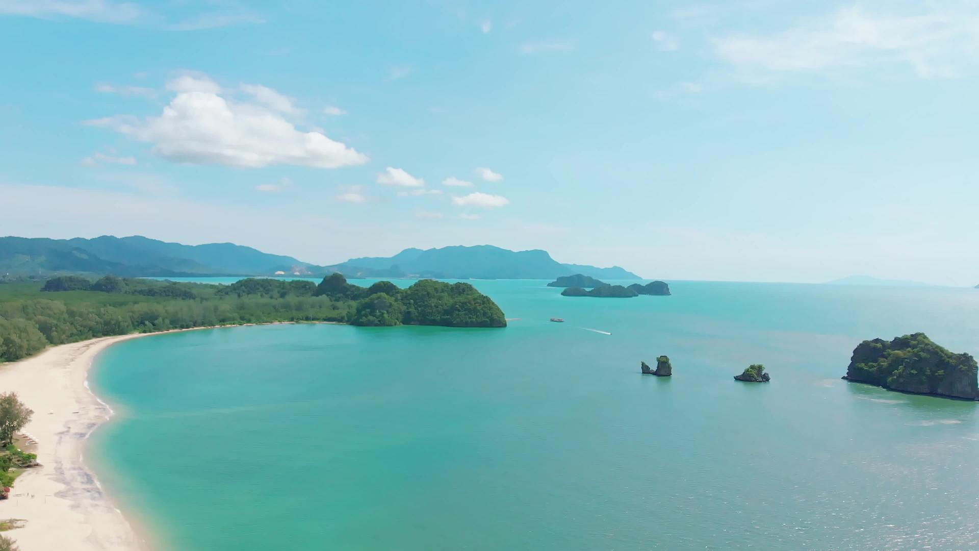 海岸全景热带岛屿视频的预览图