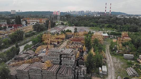 Kyivukraine空中城市的工业后继体视频的预览图