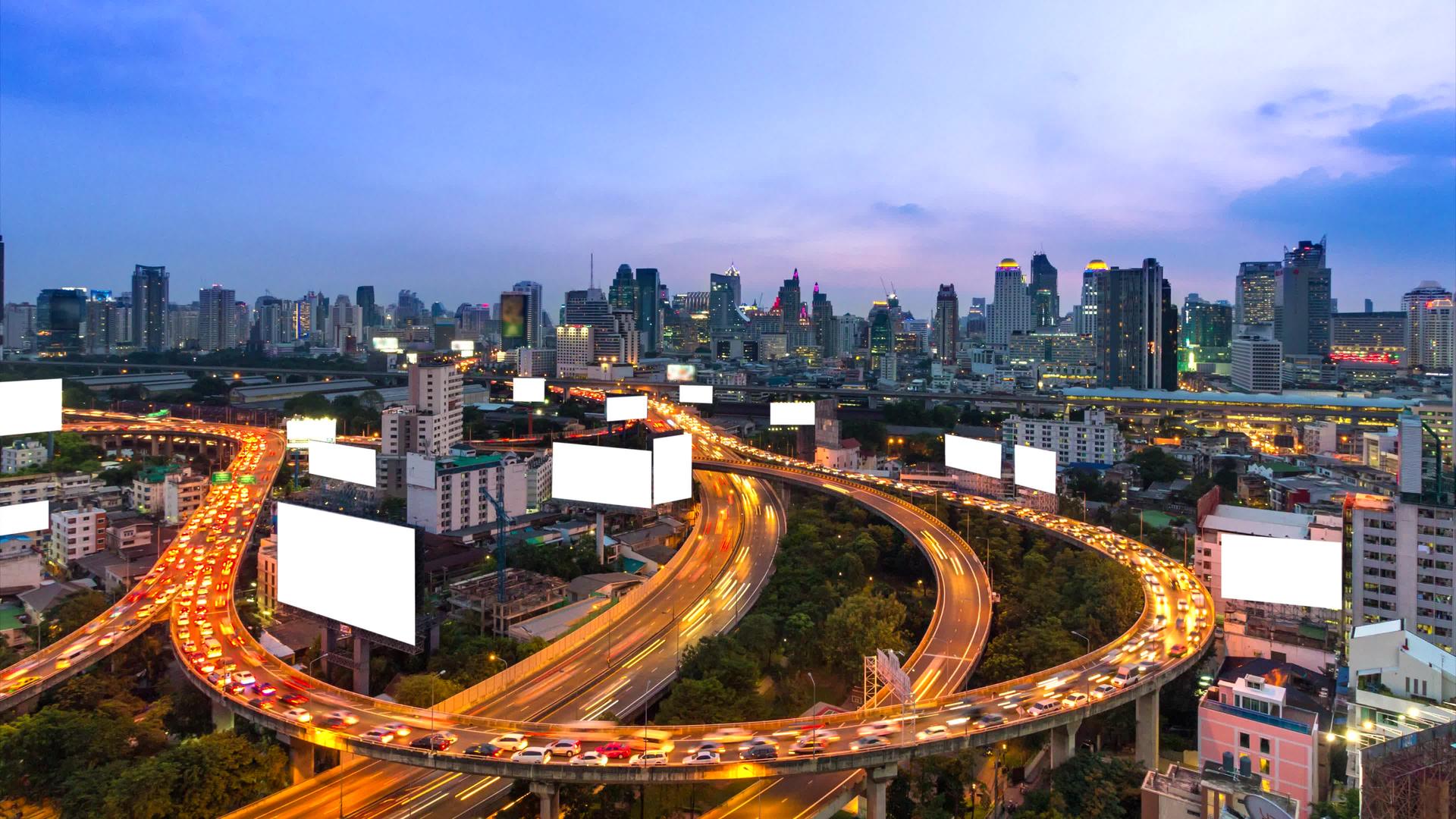 泰国王国日夜城市景色消失视频的预览图