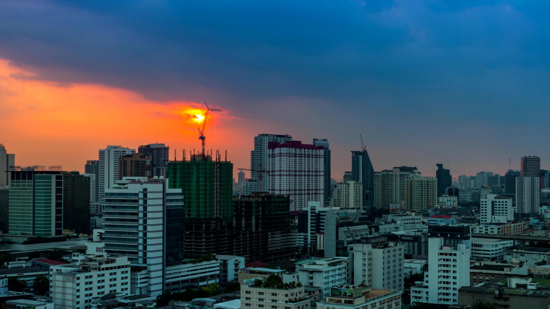 泰国王国邦科克市日出风景视频的预览图