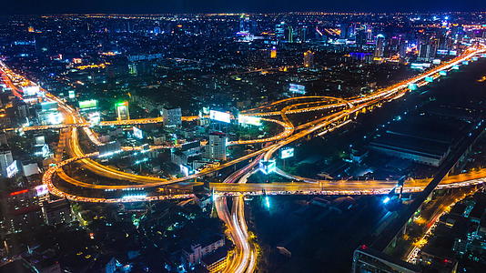 泰国、国邦、科克城市风光之夜视频的预览图