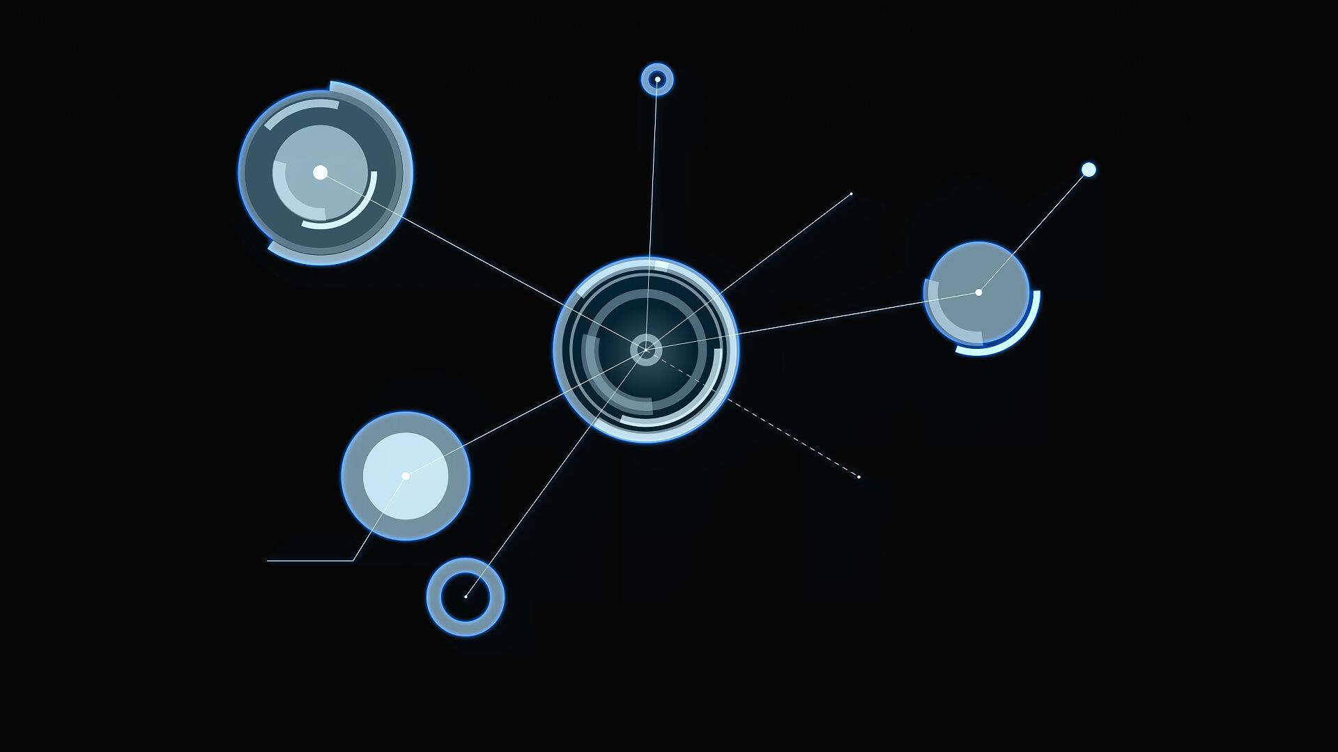 科技圆环数据组动画视频的预览图