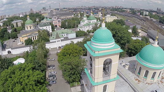 莫斯科城市景观的空中视图视频的预览图