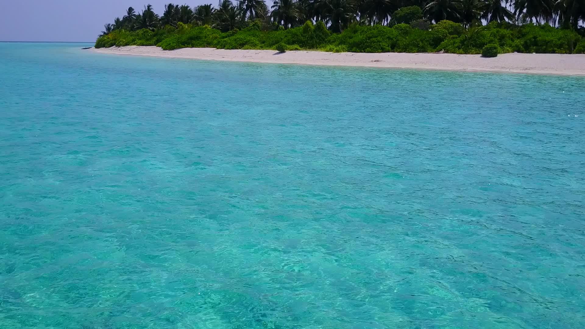 热带旅游海滩生活方式以蓝水和白色沙滩为背景以白色沙滩为生视频的预览图