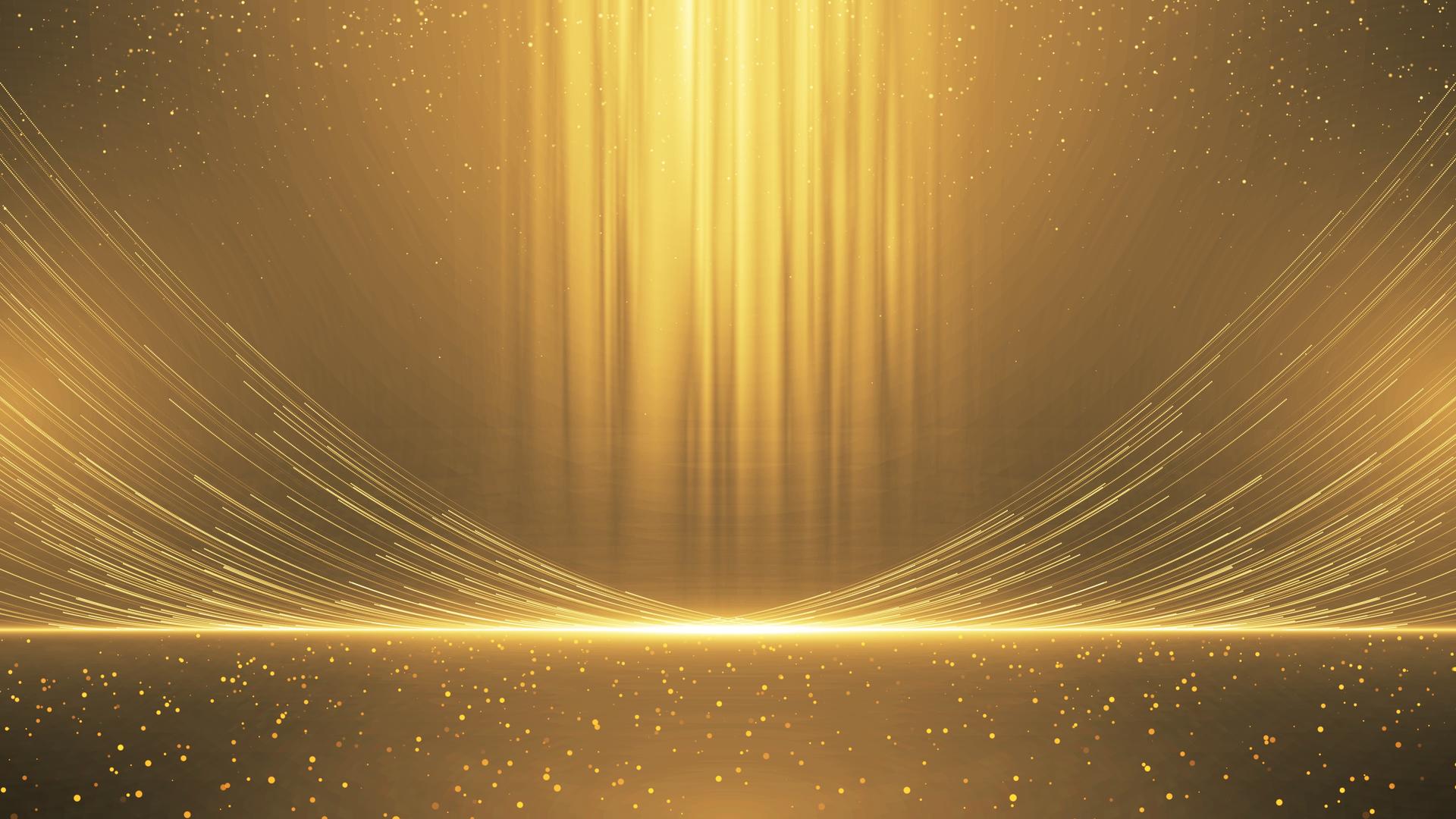 4k金色光效粒子舞台背景视频的预览图