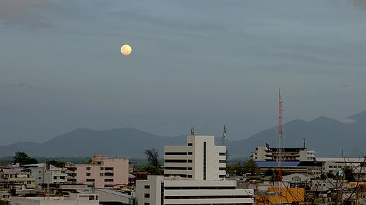 泰国超级月亮升起延时4K视频的预览图