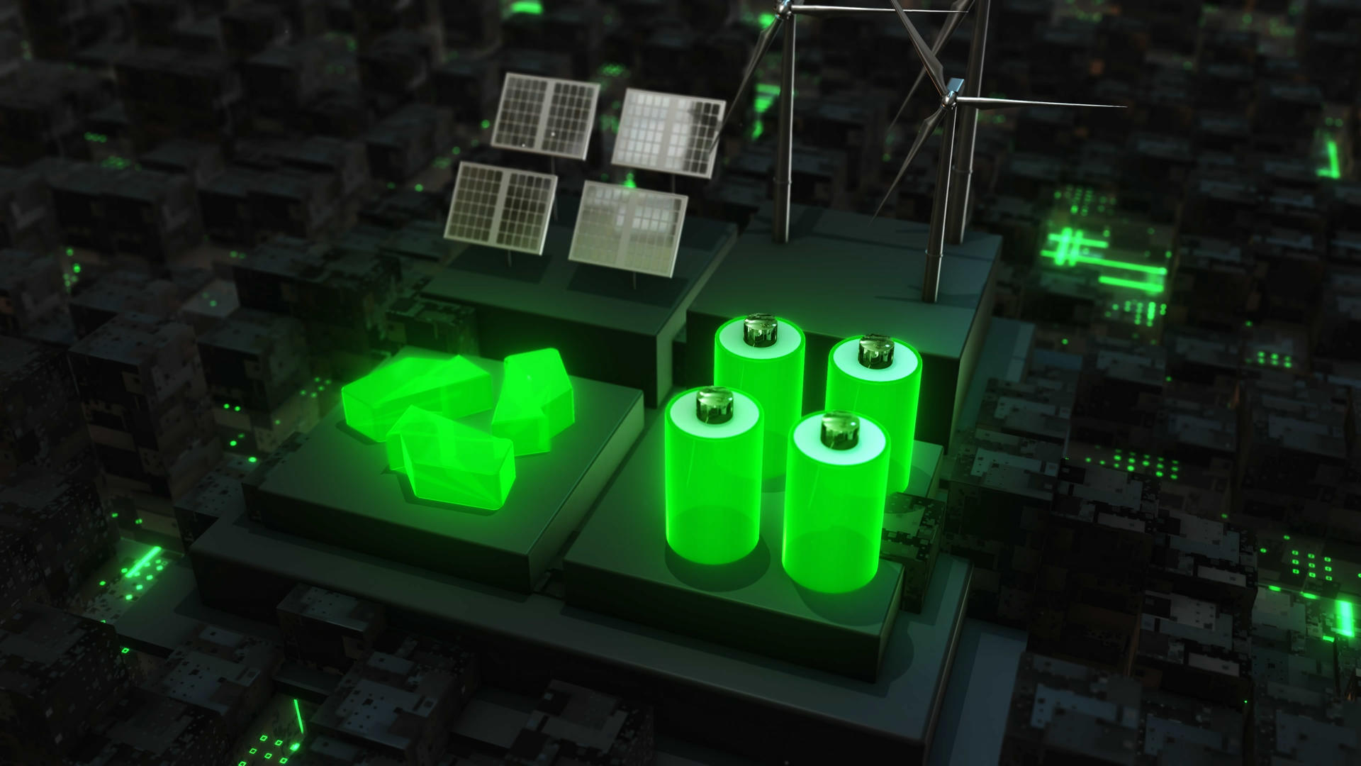 4K三维清洁能源技术背景视频的预览图