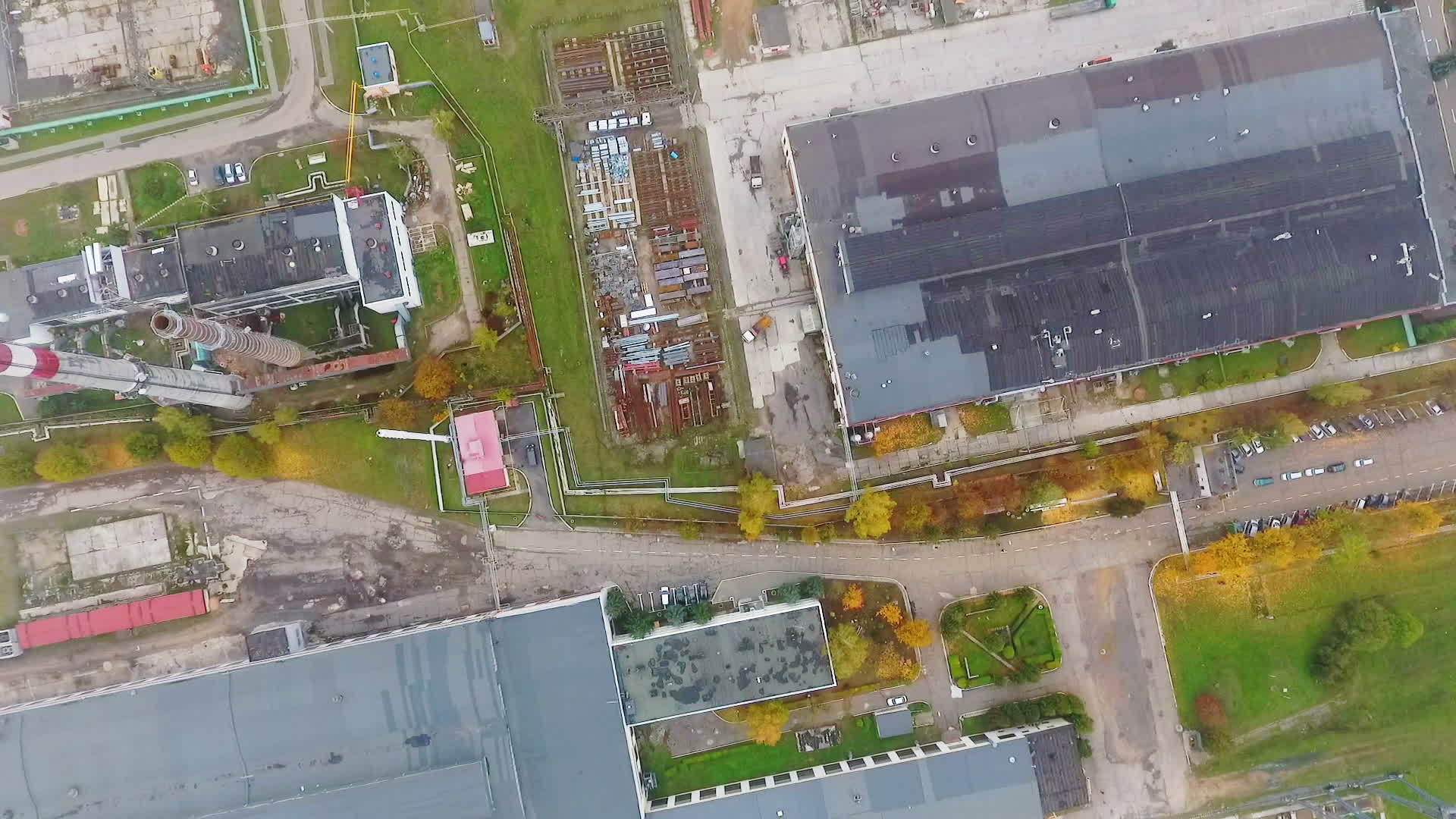 工厂区顶端工业建筑视频的预览图