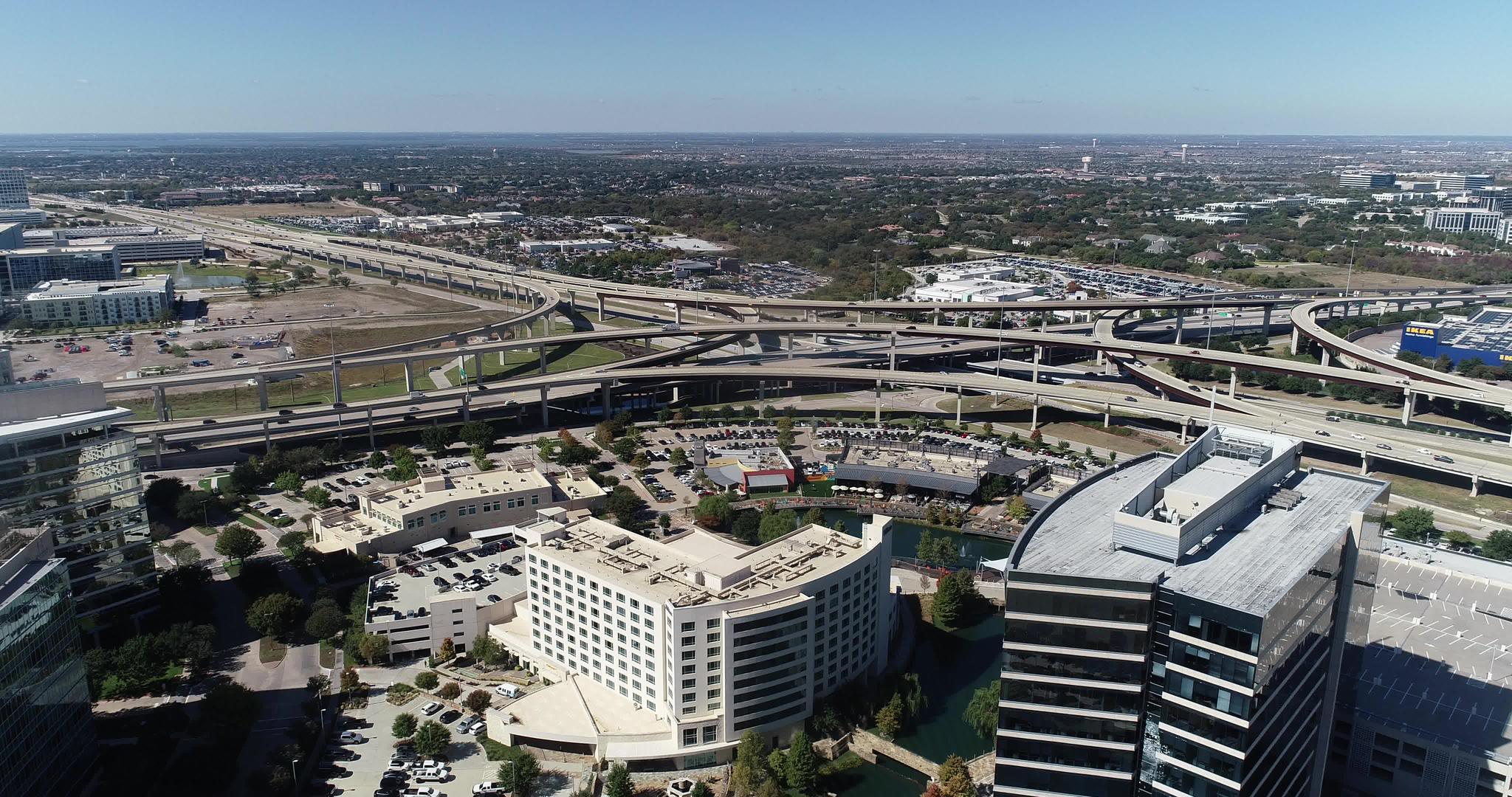 德克萨斯平面城市的空中视图视频的预览图