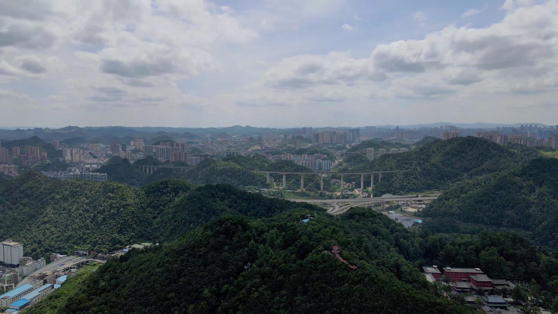 贵阳都市和自然风光4K素材视频的预览图