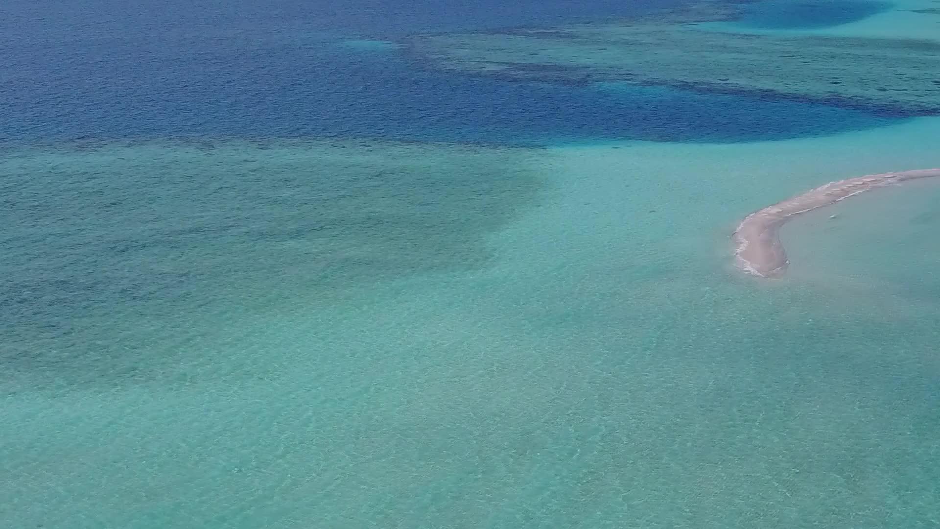 白沙的背景是清海热带岛屿海滩野生动物的无人机视频的预览图