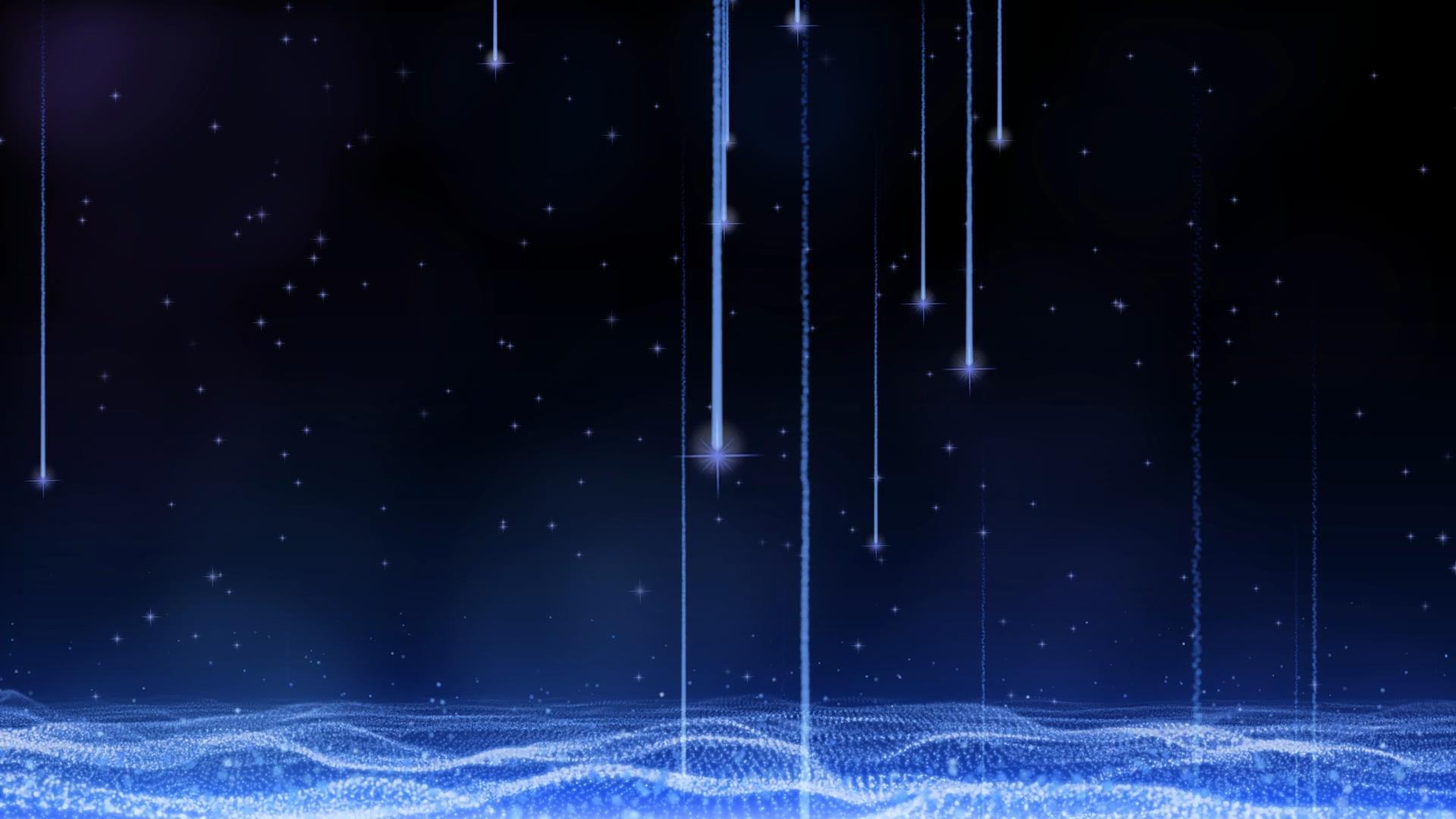 唯美蓝色粒子流星动态透明背景视频元素视频的预览图