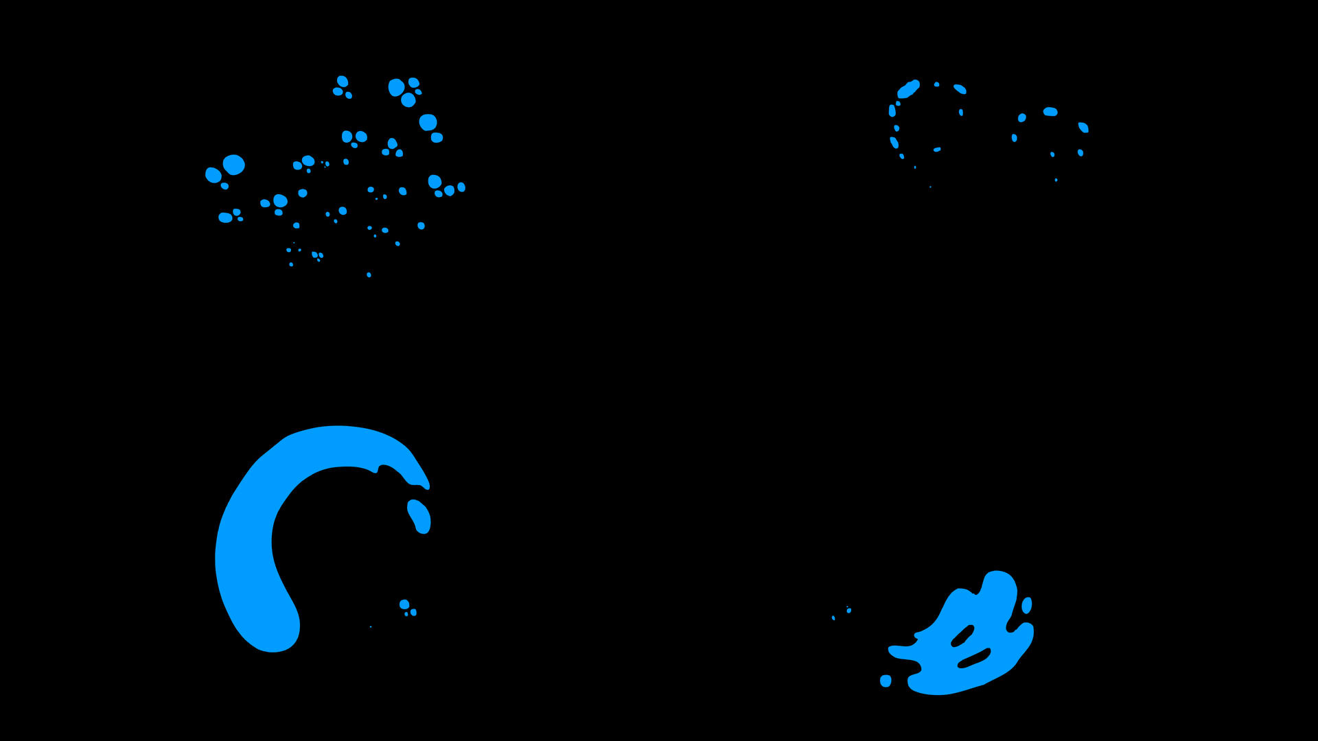 一组飞溅泡沫卡通元素动画视频的预览图