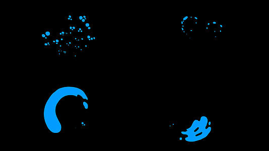 一组飞溅泡沫卡通元素动画视频的预览图