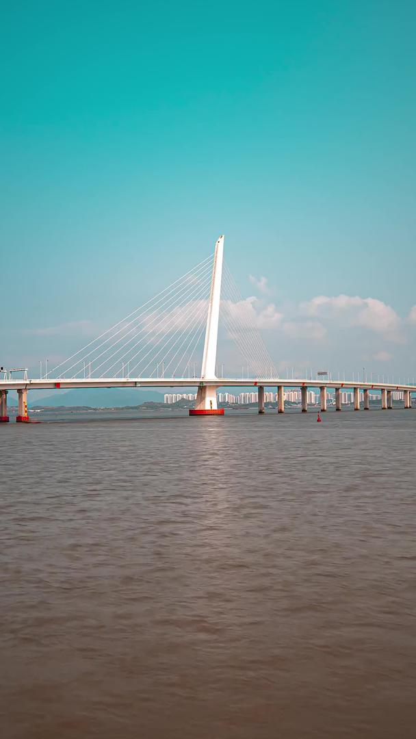 深圳湾大桥在广东深圳的延迟材料视频的预览图