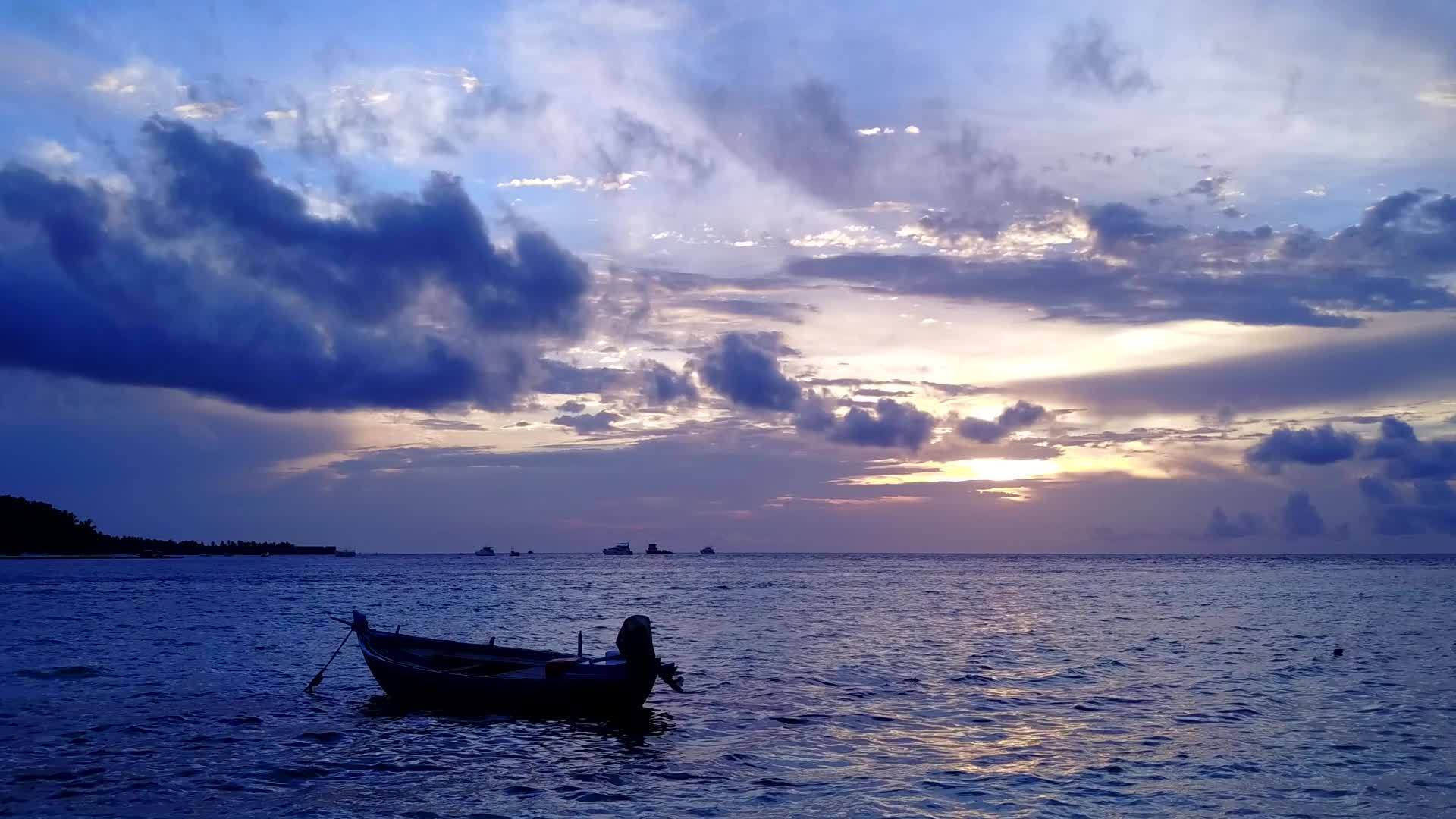 日落的海面视频的预览图