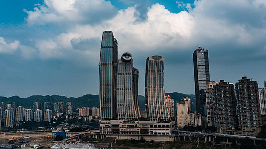 重庆朝天门城市地标建筑延时实拍视频的预览图