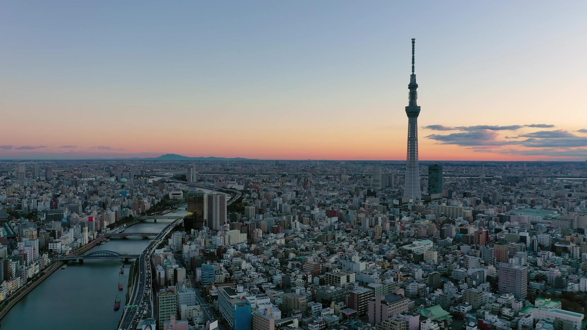 日出时在东京的日本视频的预览图