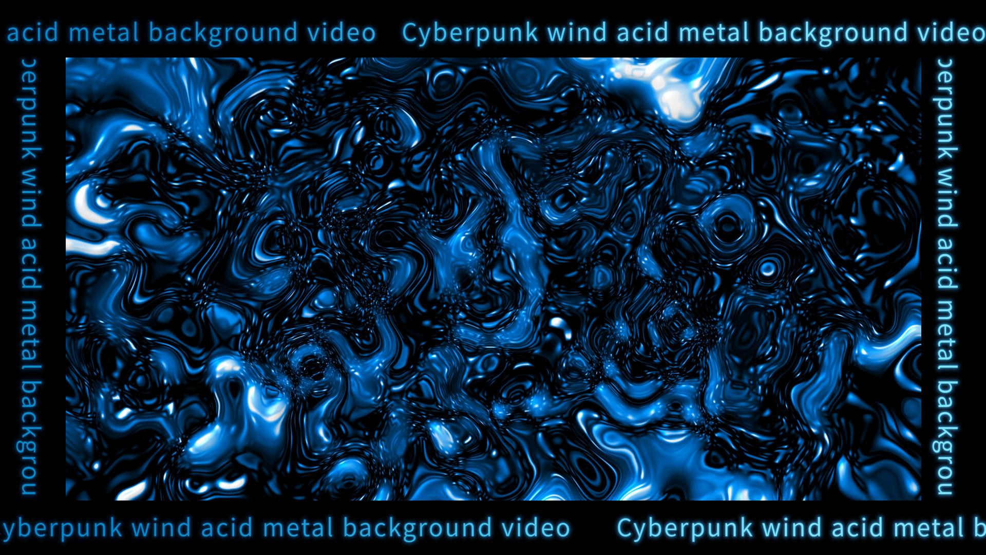酸性金属字母框架视频背景赛博朋克风视频的预览图