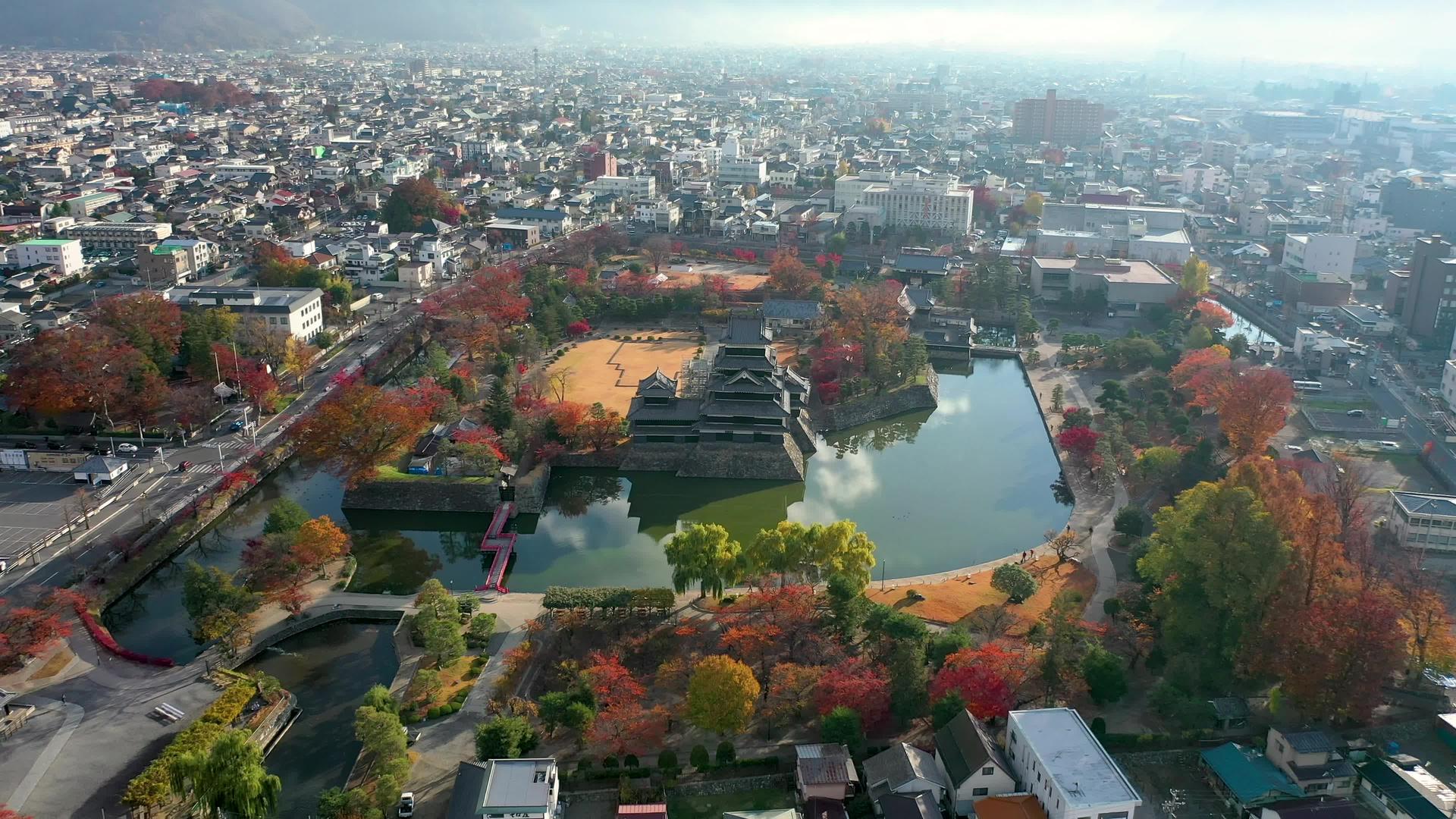 马津本城的北野日本城堡视频的预览图
