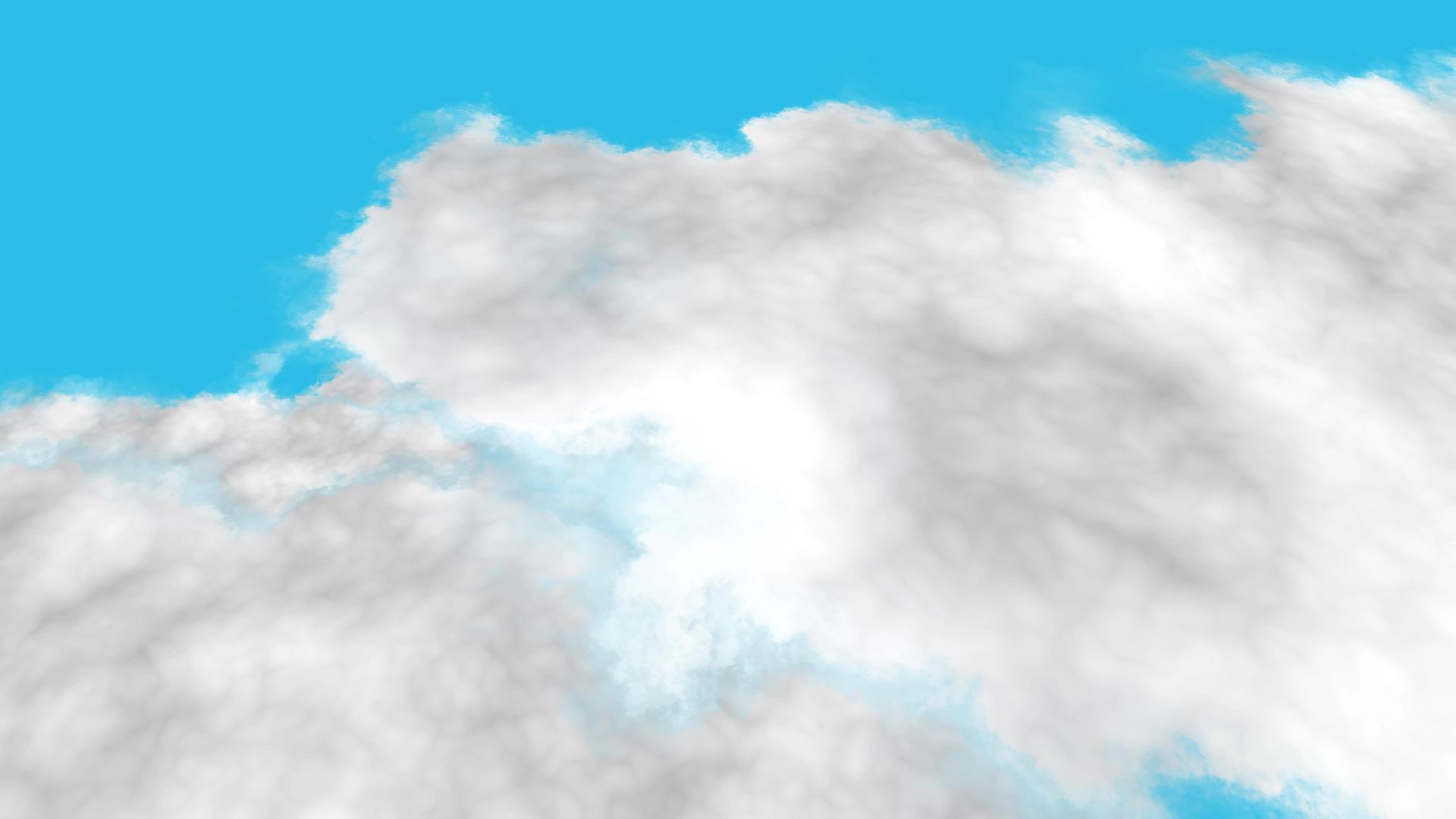 近距离观察白云在蓝天下飞翔的白云视频的预览图