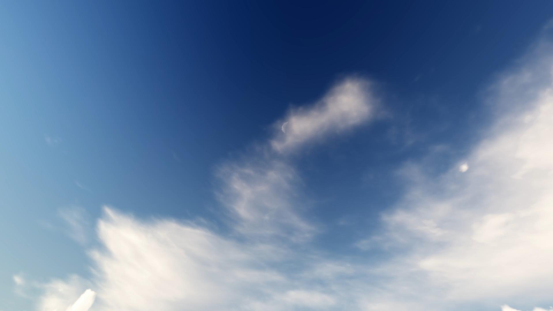 蔚蓝天空延时动画视频的预览图