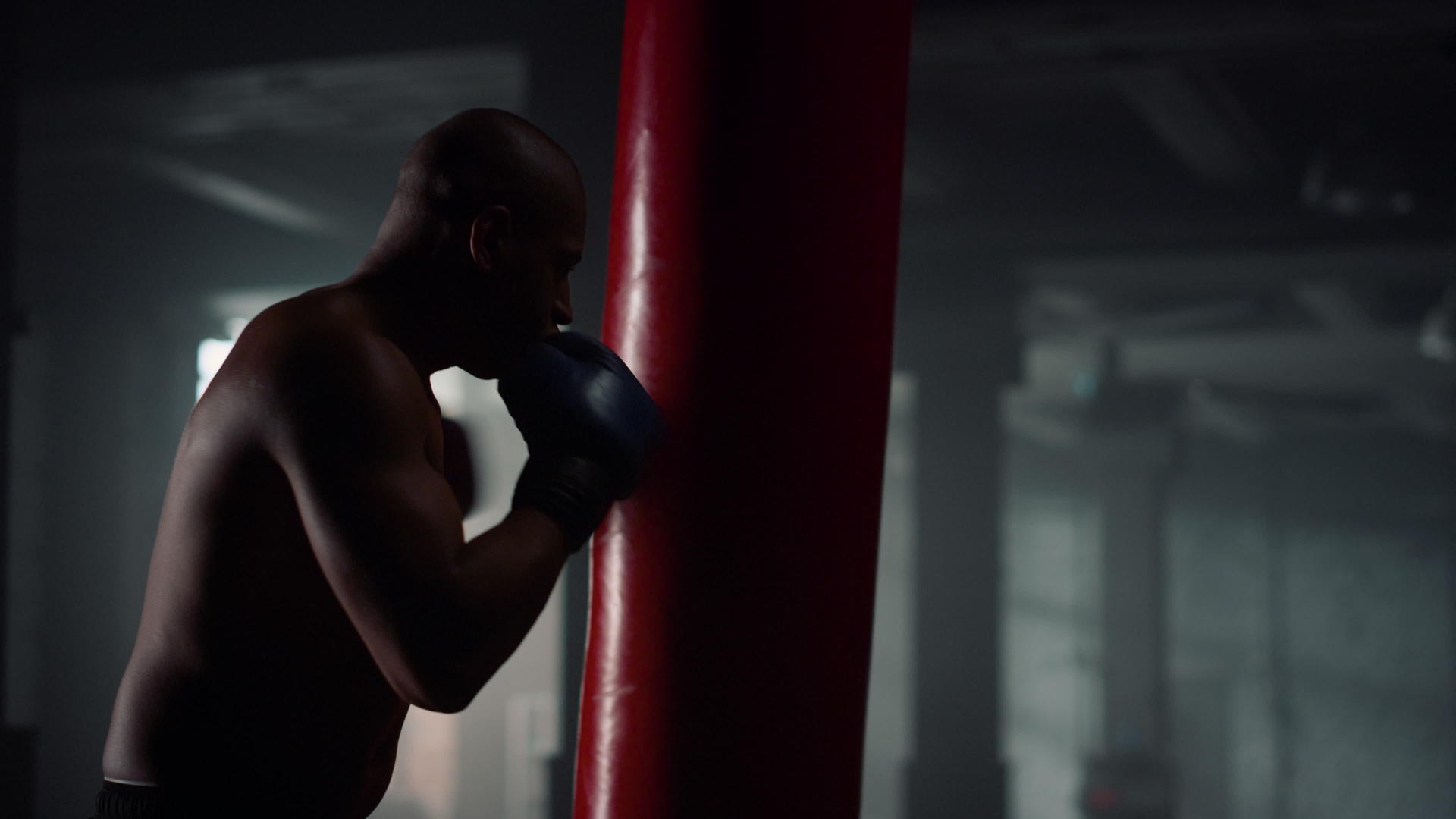 男跆拳道运动员打沙袋训练视频的预览图