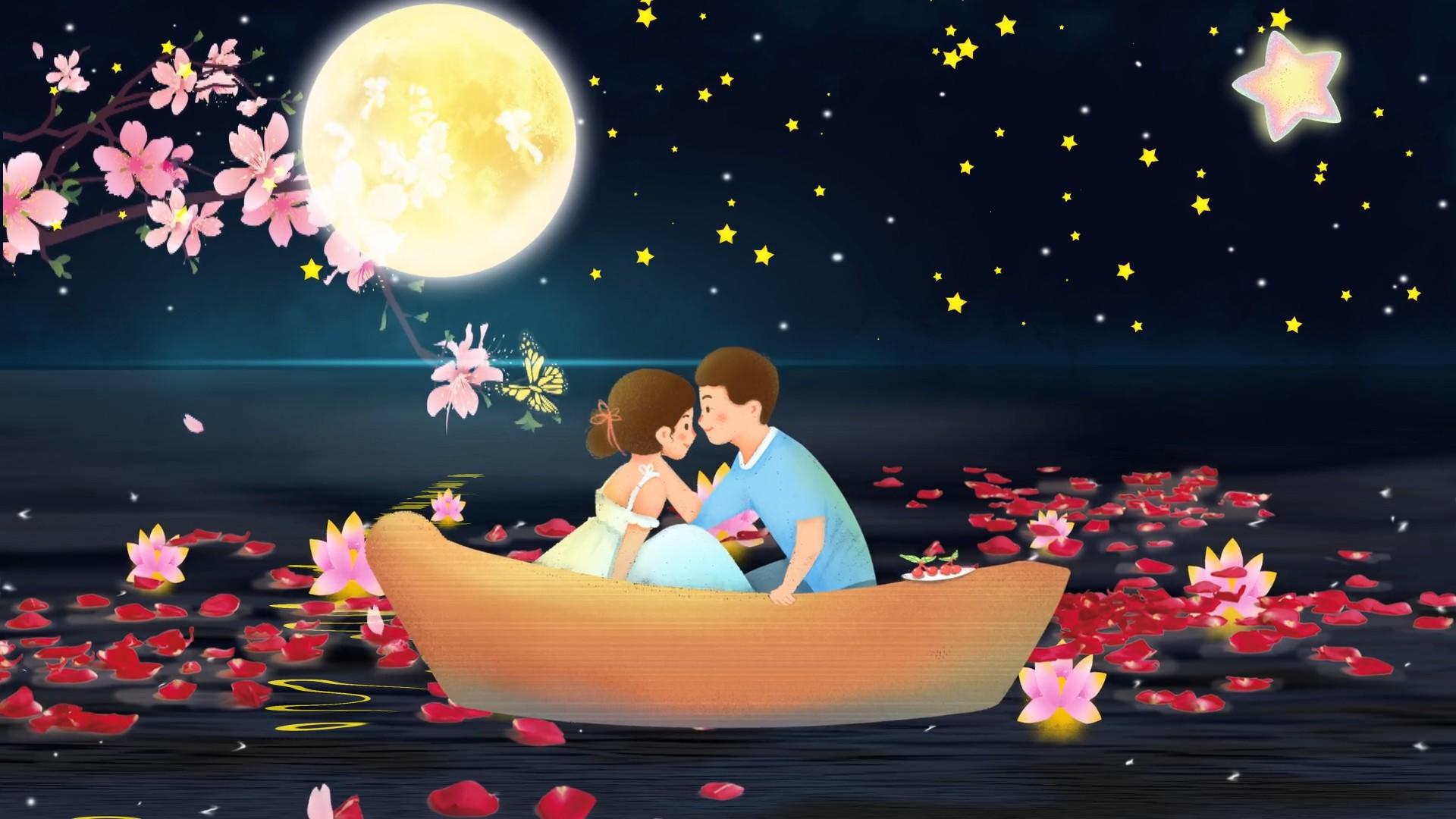 浪漫情人节卡通背景图视频的预览图