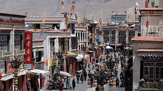 西藏八廓街延时视频1080p视频的预览图