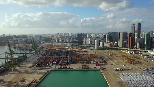 新加坡港集装箱新加坡集装箱码头视频的预览图