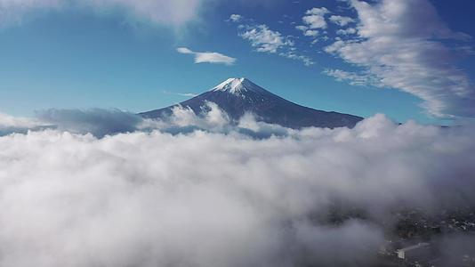清晨富士山云海风景视频的预览图