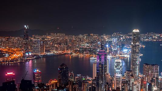 香港CBD震撼夜景延迟视频的预览图