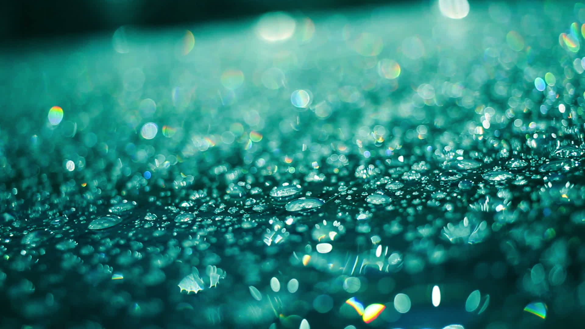 水藻色是玻璃表面雨滴的颜色视频的预览图