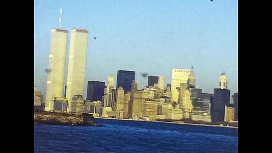 纽约世贸中心1975年的城市景象视频的预览图